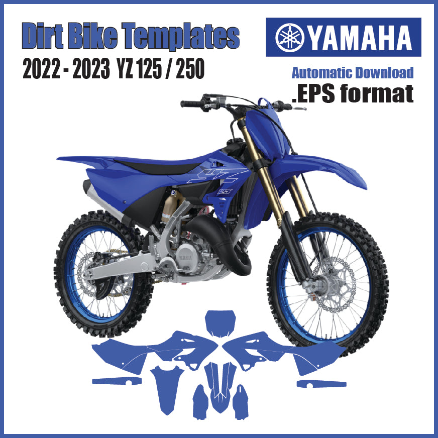 Yamaha YZ 125 / 250   2022-2023 motocross graphics template