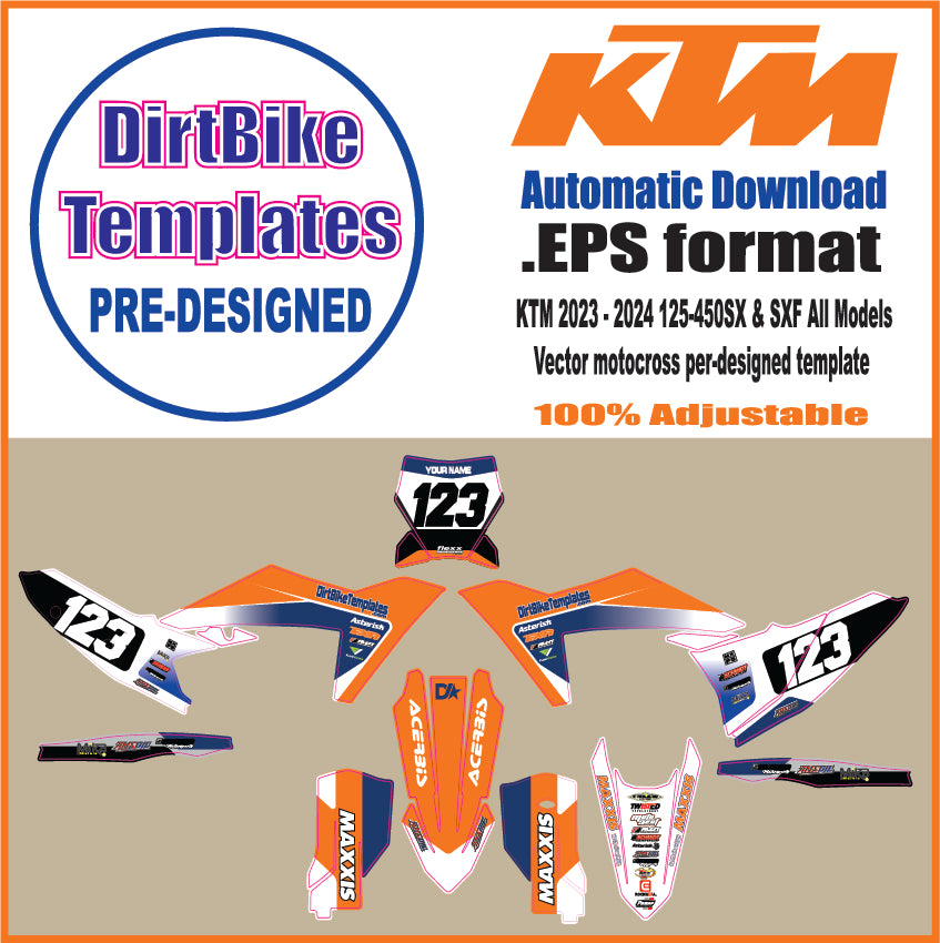 Pre-designed KTM 2023-2024 125-450 SX SXF