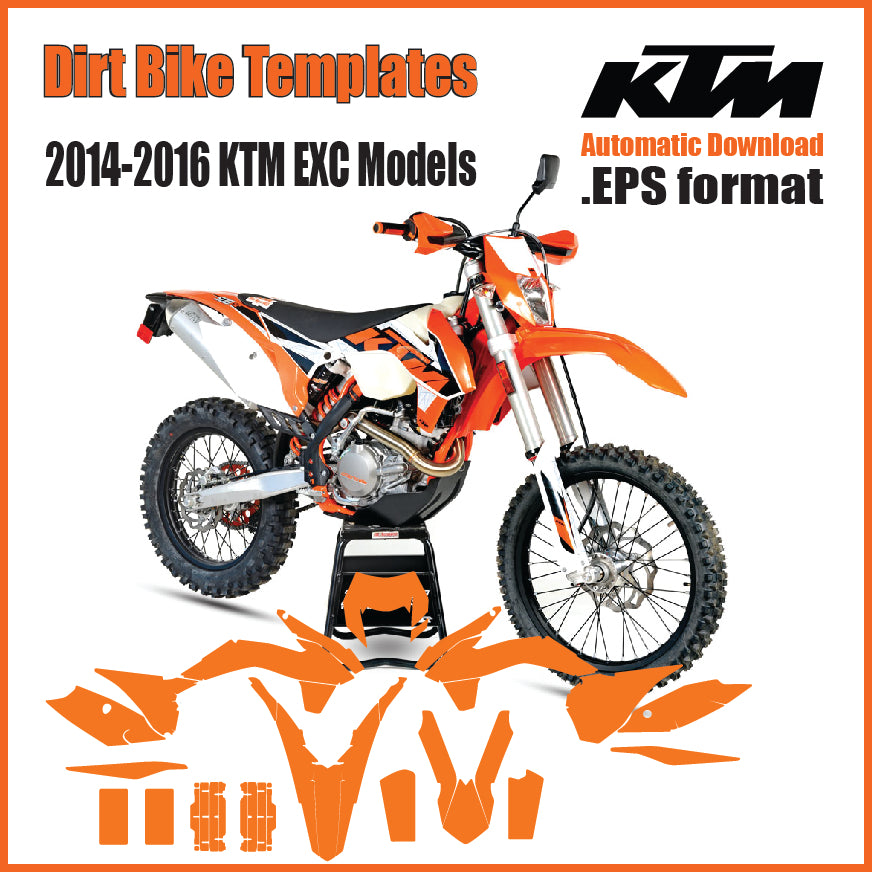 KTM EXC 2014-2016 vector graphics template