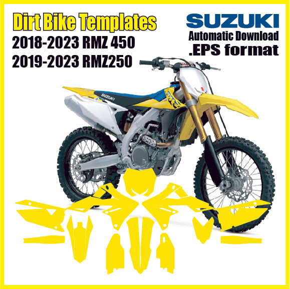 Suzuki RMZ 450  2018-2023  RMZ 250  2019-2023  motocross graphics template