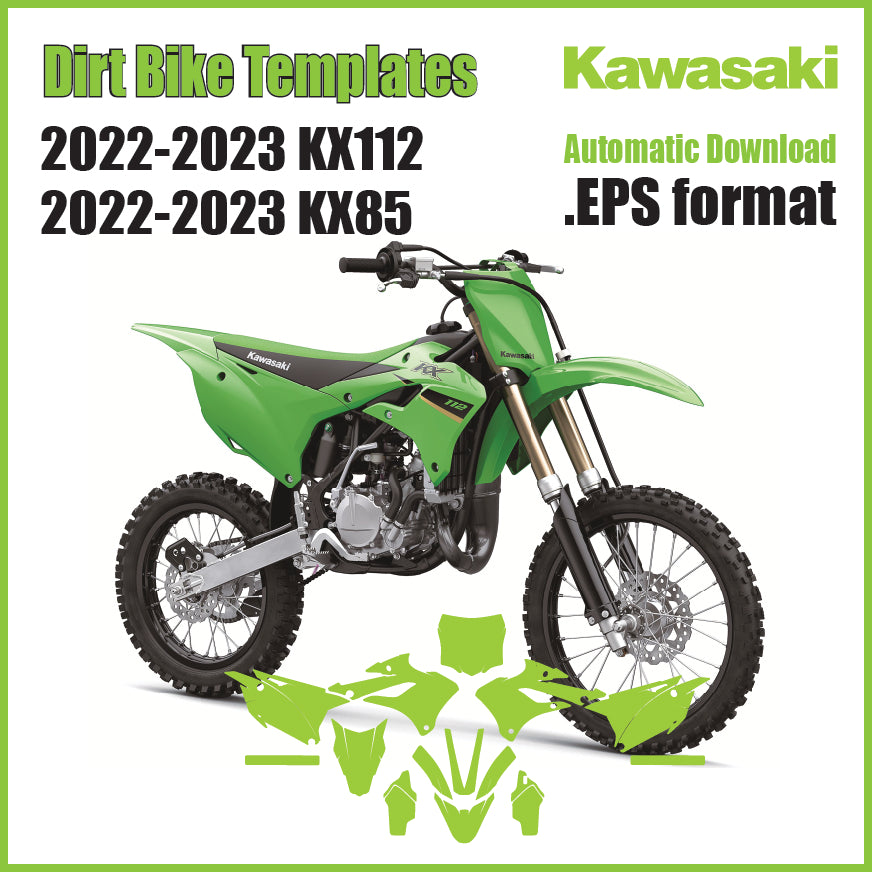 Kawasaki KX 112 / 85 2022-2023 motocross graphics template