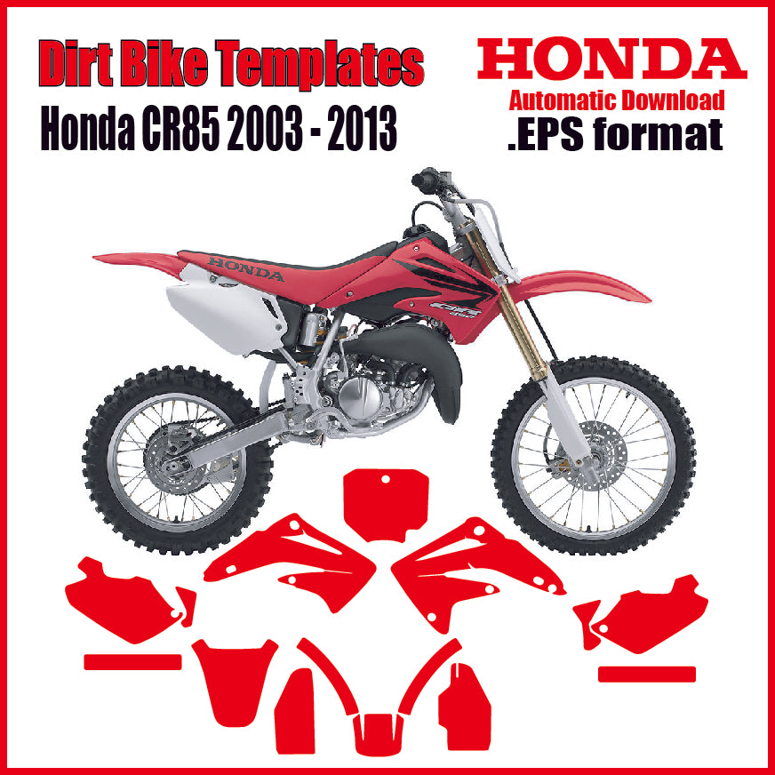 Honda CR85 2003-2013 Vector motocross graphics template