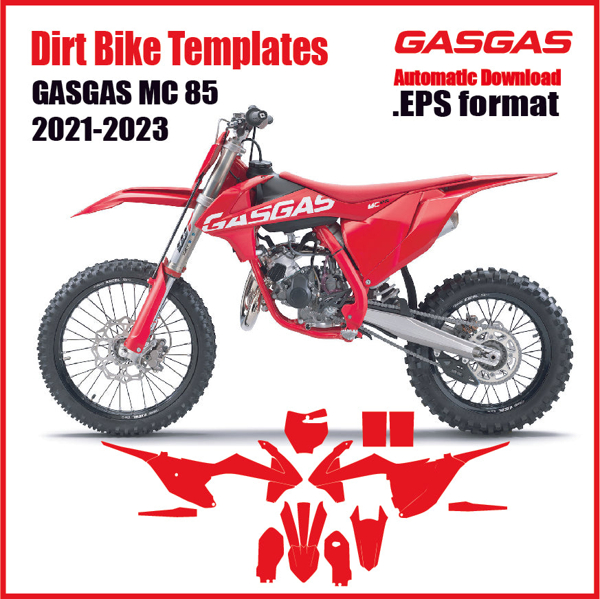 Gasgas MC85 2021-2023 Vector motocross graphics template