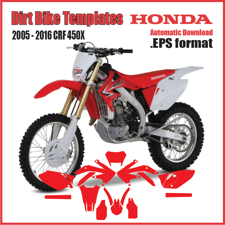 Honda CRF450X 2005-2016 vector graphics template