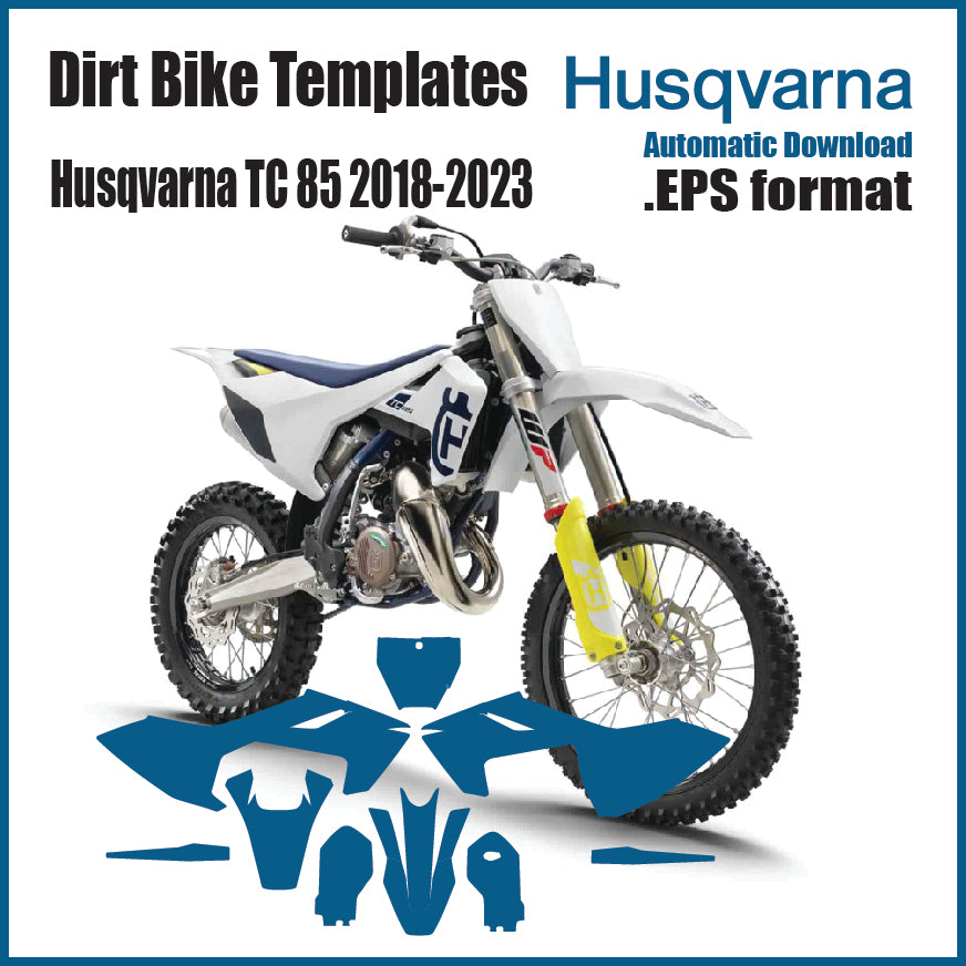 Husqvarna TC85 2018-2023 motocross graphics template