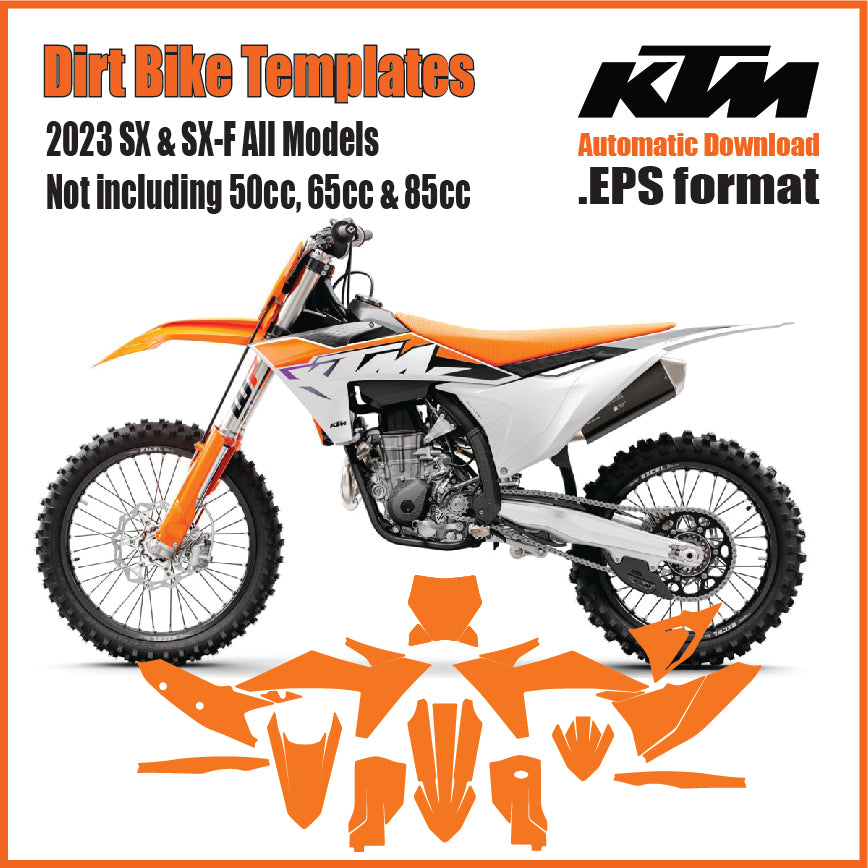 KTM 2023 - 2024 125-450 SX SXF Models - Vector motocross graphics template