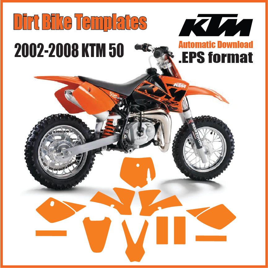 KTM 50 2002-2008 motocross graphics template