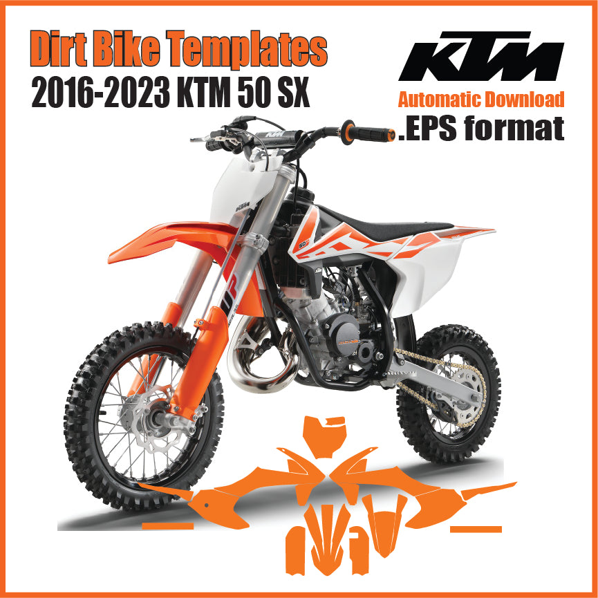 KTM 50 SX 2016-2023 motocross graphics template