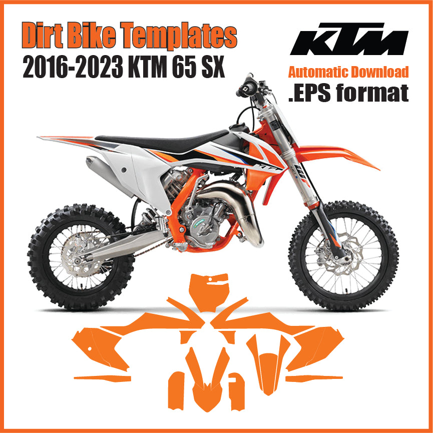KTM 65 SX 2016-2023 motocross graphics template