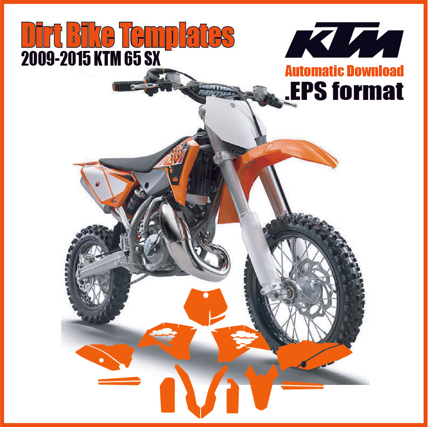 KTM 65 SX 2009-2015 motocross graphics template