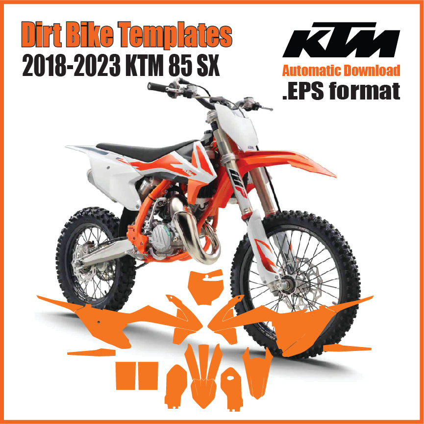 KTM 85 SX 2018-2023 motocross graphics template