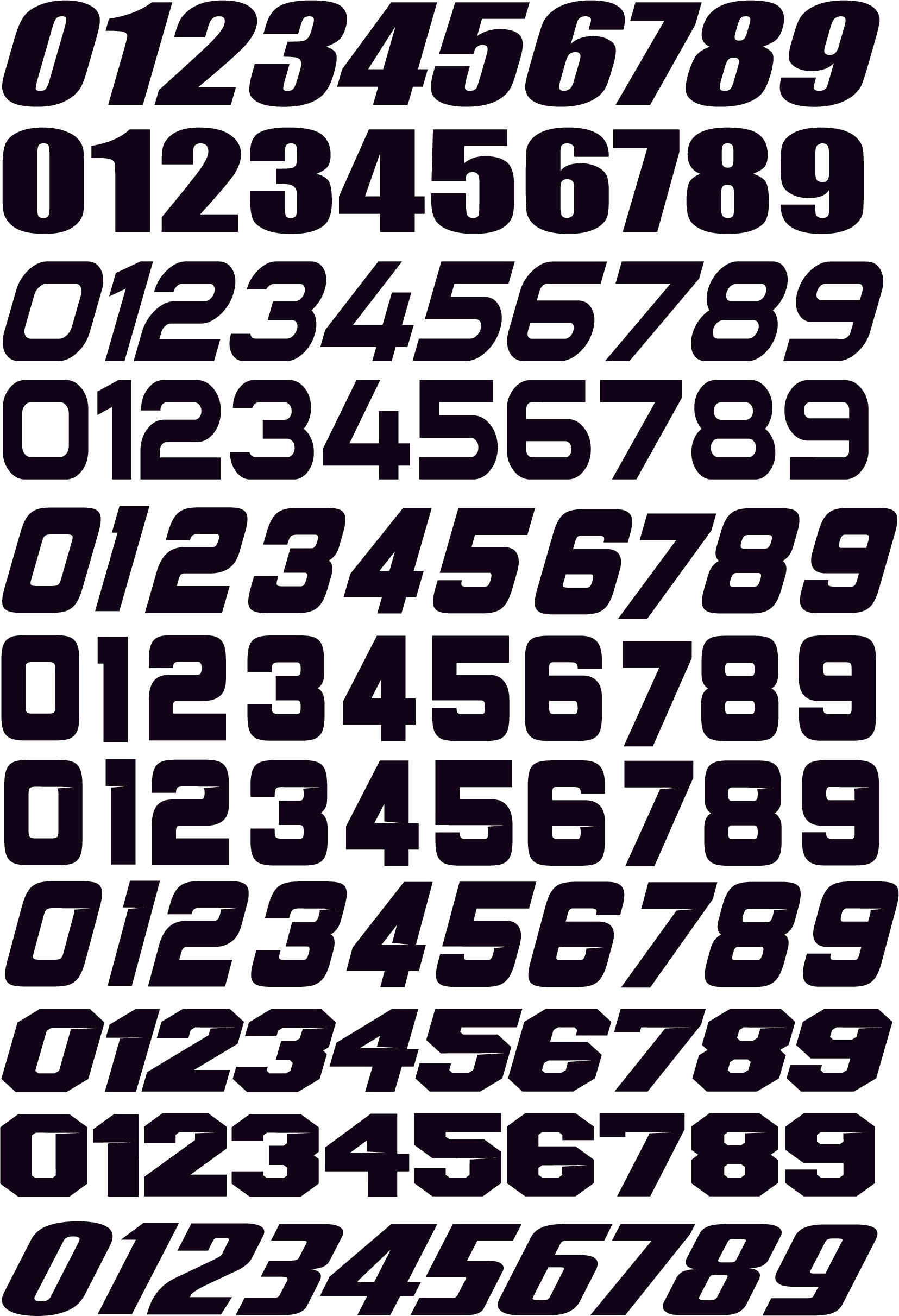 Racing Numbers – Dirt Bike Templates