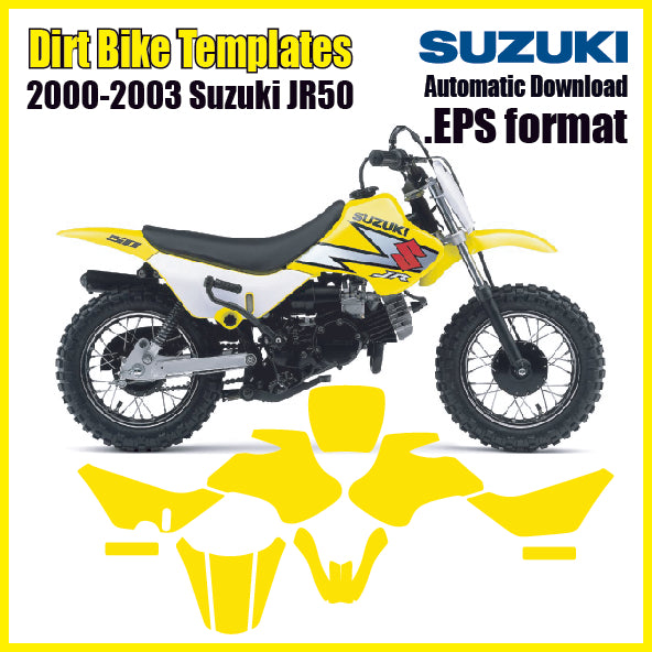 Suzuki JR50 2000-2023 motocross graphics template