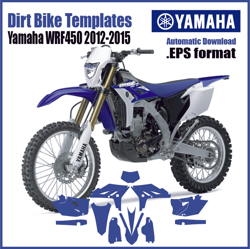 Yamaha WRF450 2012-2015 Vector motocross graphics template