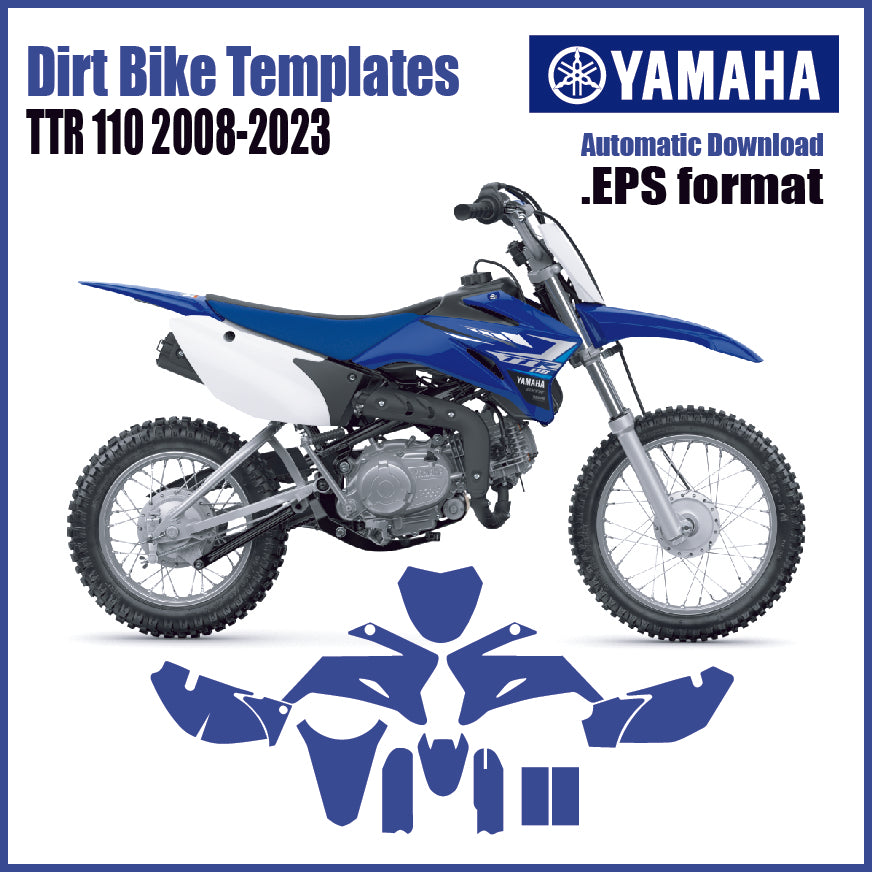 Yamaha TTR110 2008-2023 vector motocross graphics template
