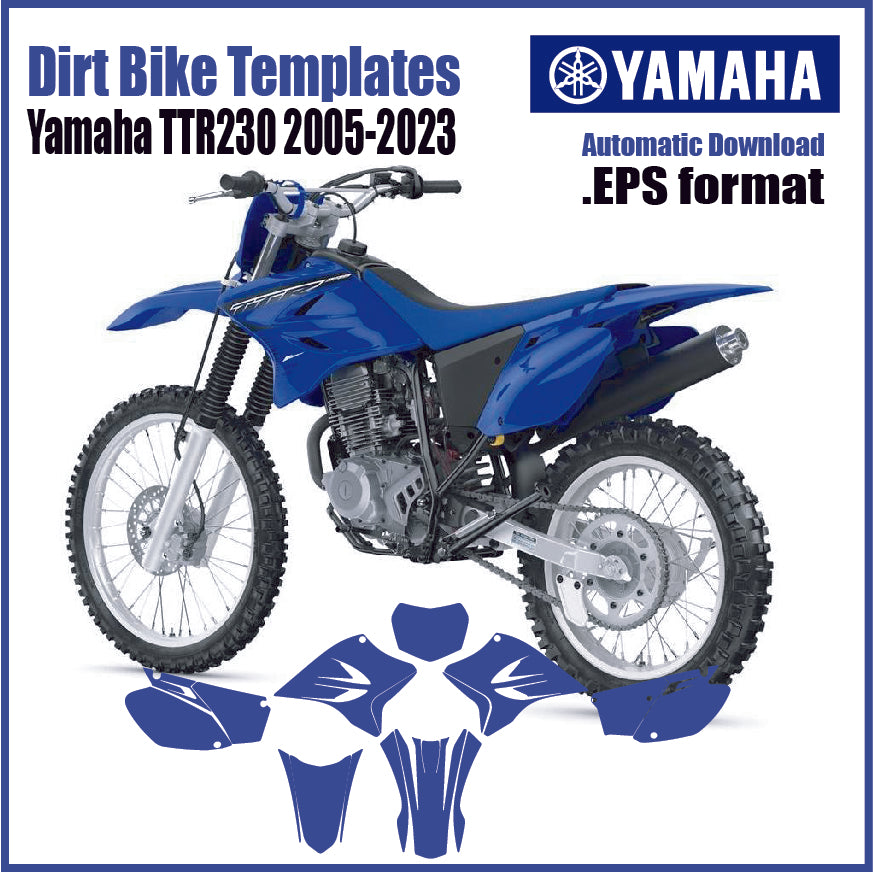 Yamaha TTR230 2005-2023 Vector motocross graphics template