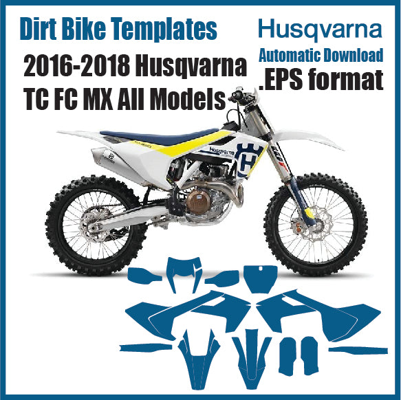 Husqvarna TC FC All Models motocross graphics template - 2016-2018