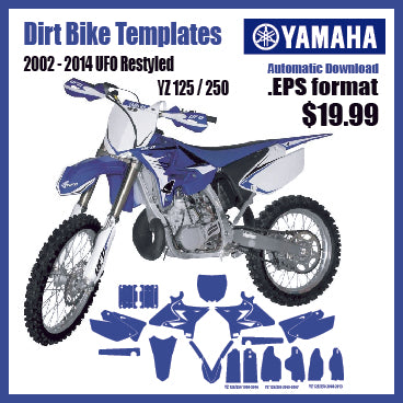 UFO Restyled 2002-2014 YZ 125/250 motocross graphics template